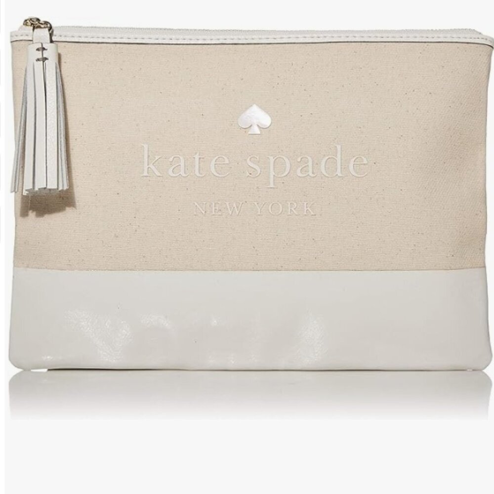kate spade new york – ash street logo large tassel clutch NATURAL / One Size
